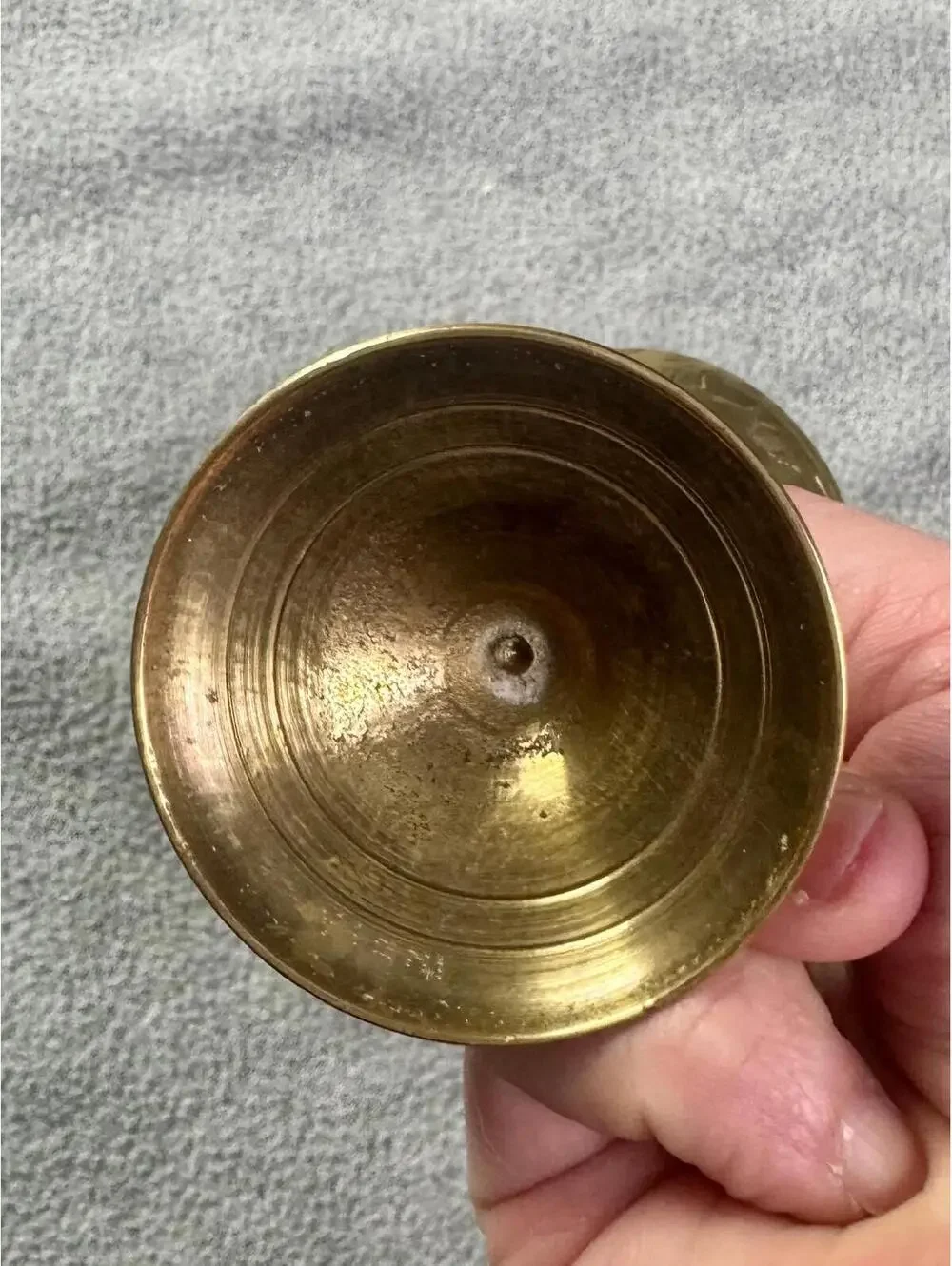 vintage etched brass bud vase floral engraving small‎ decor 8in